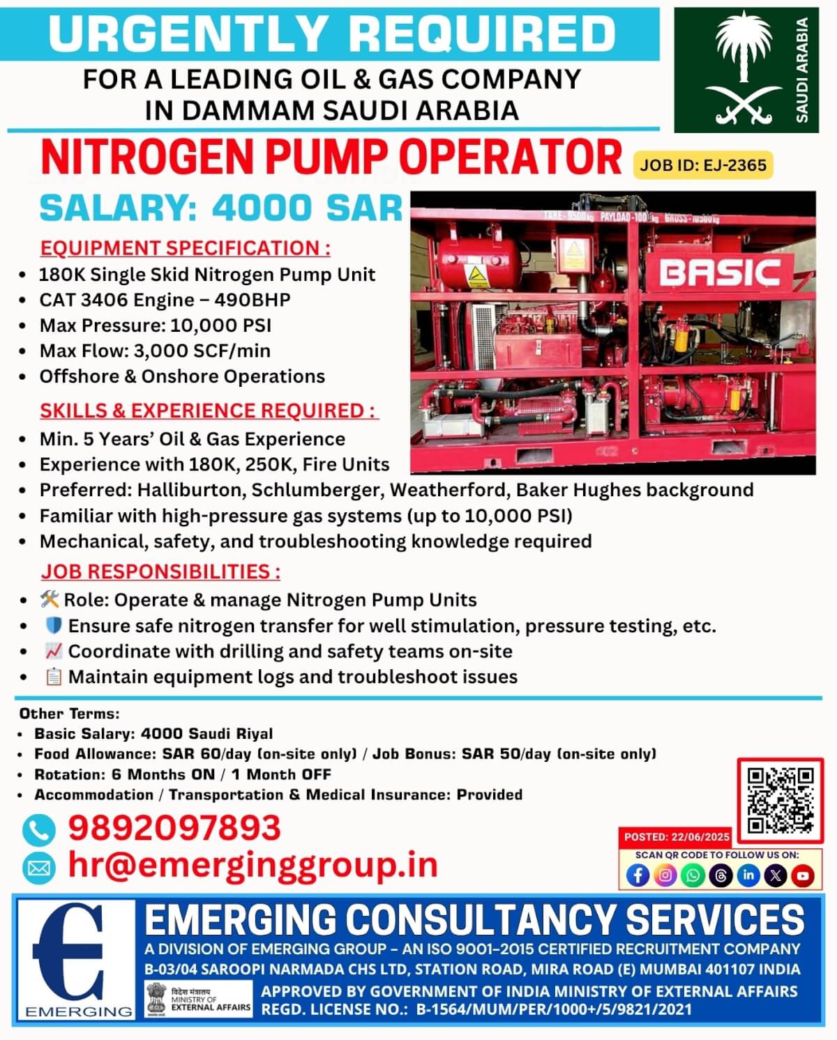 Nitrogen Pump Operator