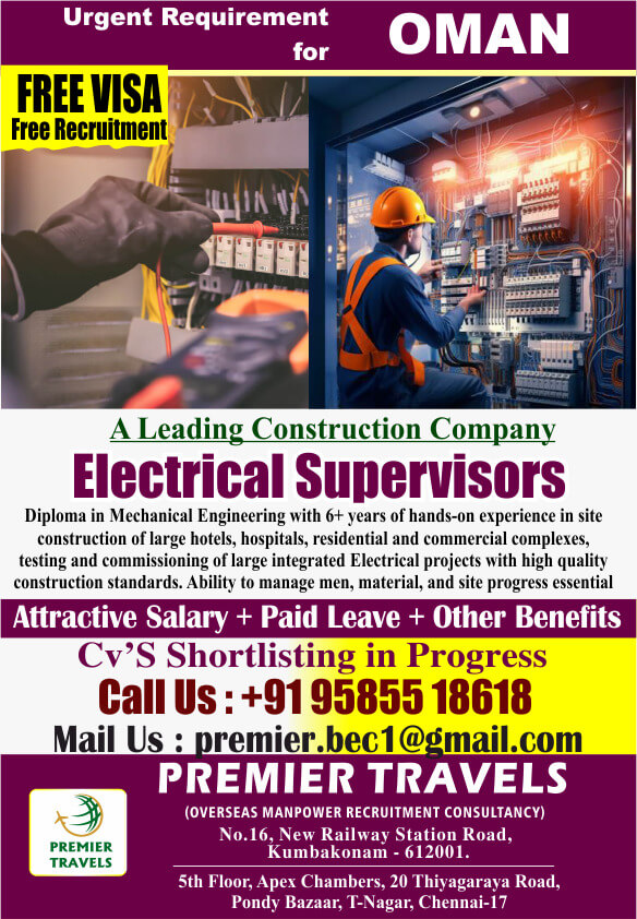 Electrical Supervisor - Testing & Commisioning