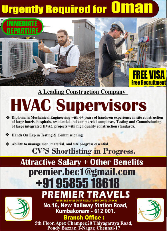HVAC Supervisor - Testing & Commissioning