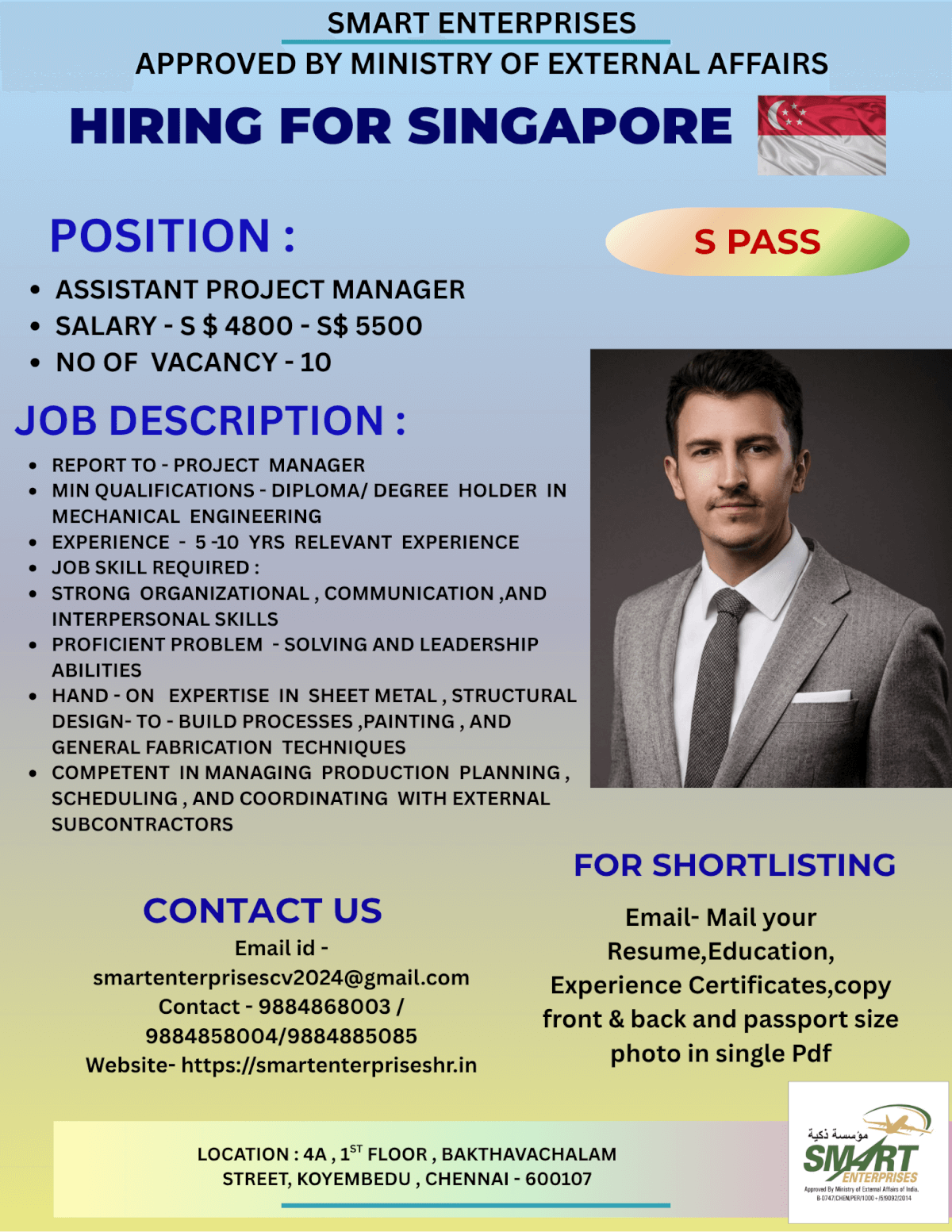 HIRING FOR SINGAPORE