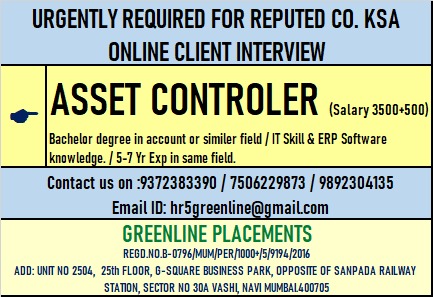 URGENTLY REQUIRED FOR REPUTED COMPANY KSA