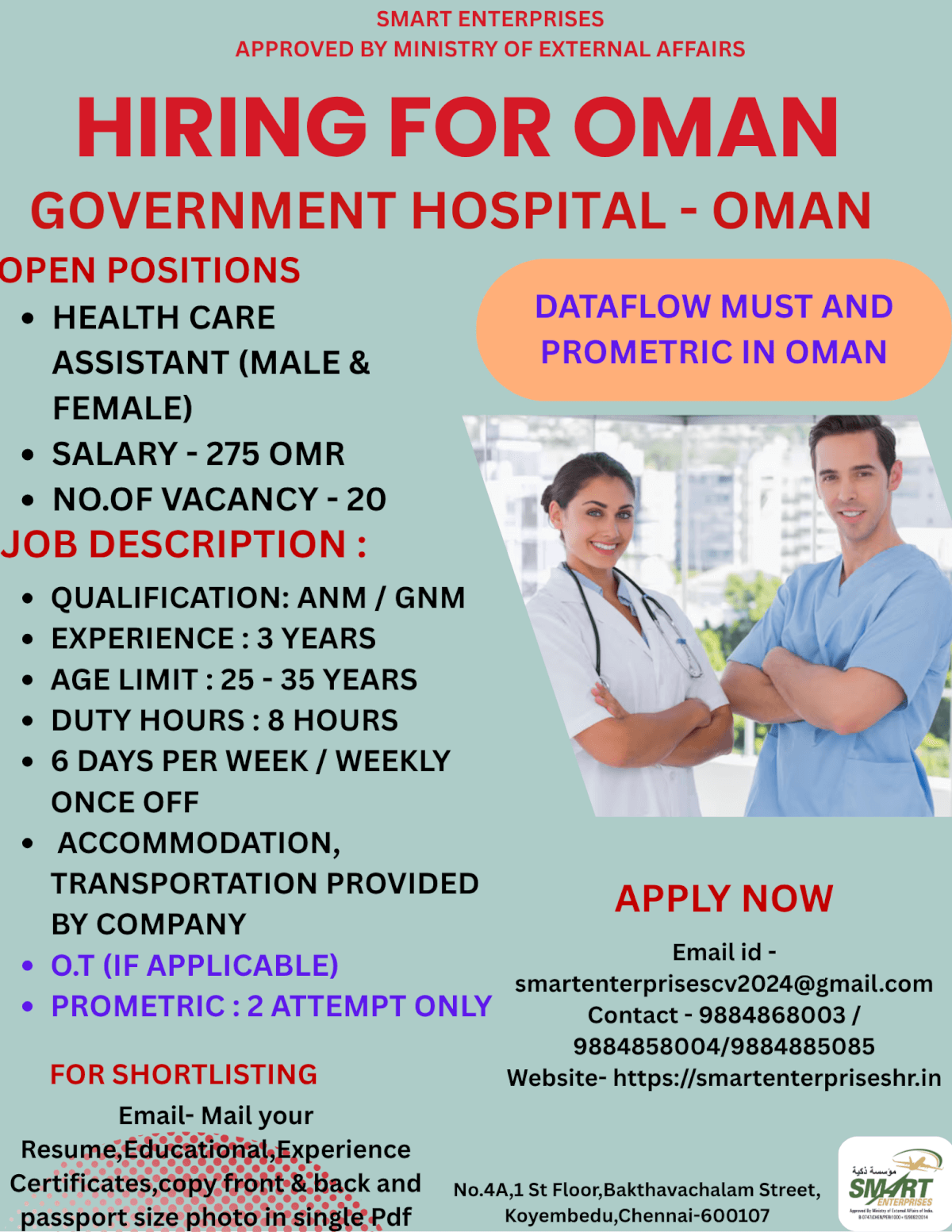 URGENT REQUIREMENT FOR SAUDI ARABIA