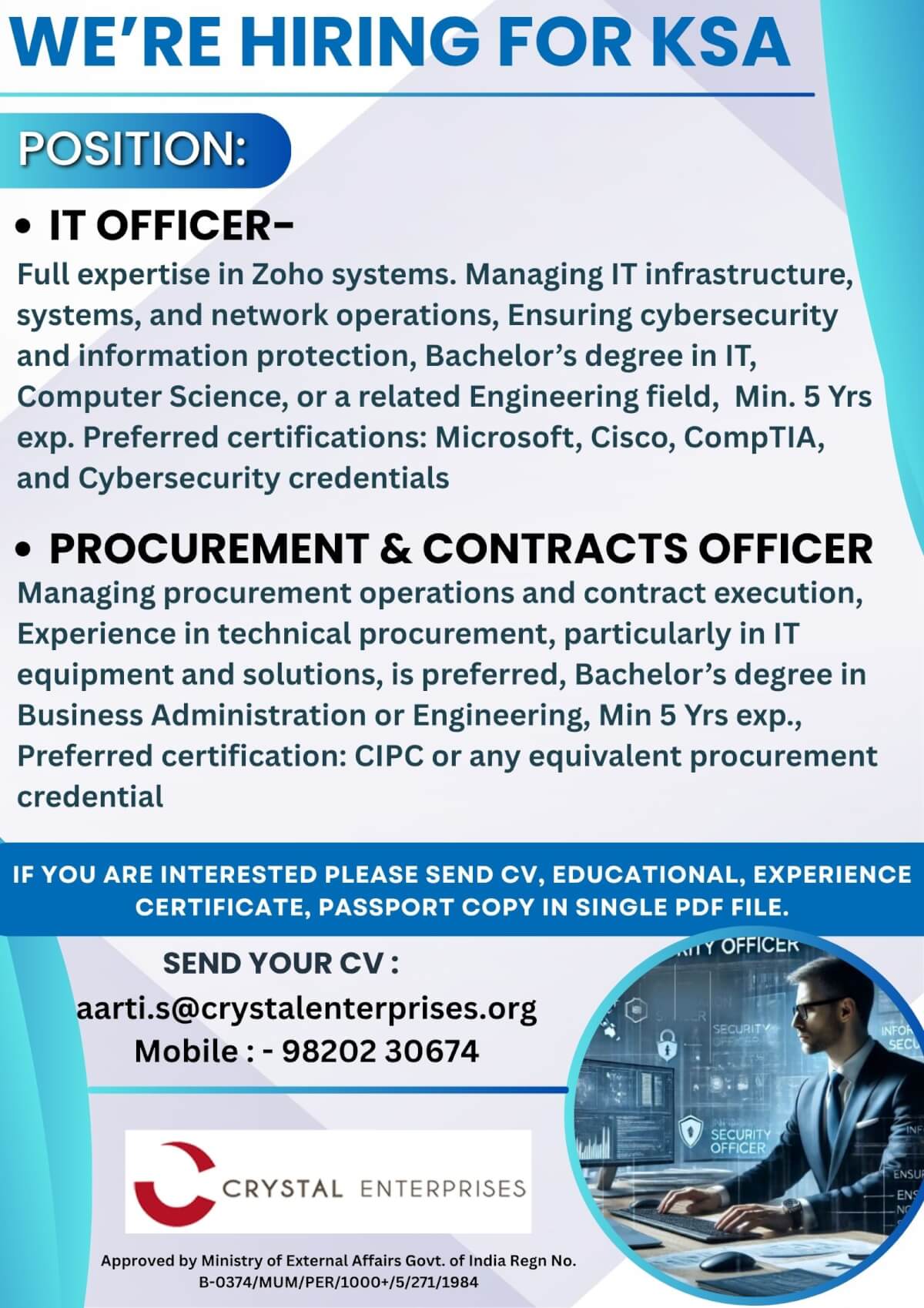 WE’RE hiring FOR KSA