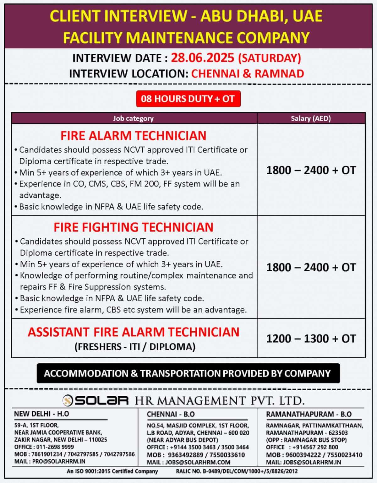 CLIENT INTERVIEW FOR FACILITY MAINTENANCE COMPANY - UAE CLIENT INTERVIEW FOR FACILITY MAINTENANCE COMPANY - UAE