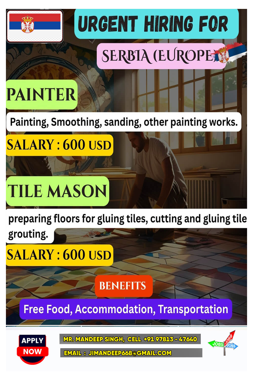 PAINTER & MASON FOR SERBIA