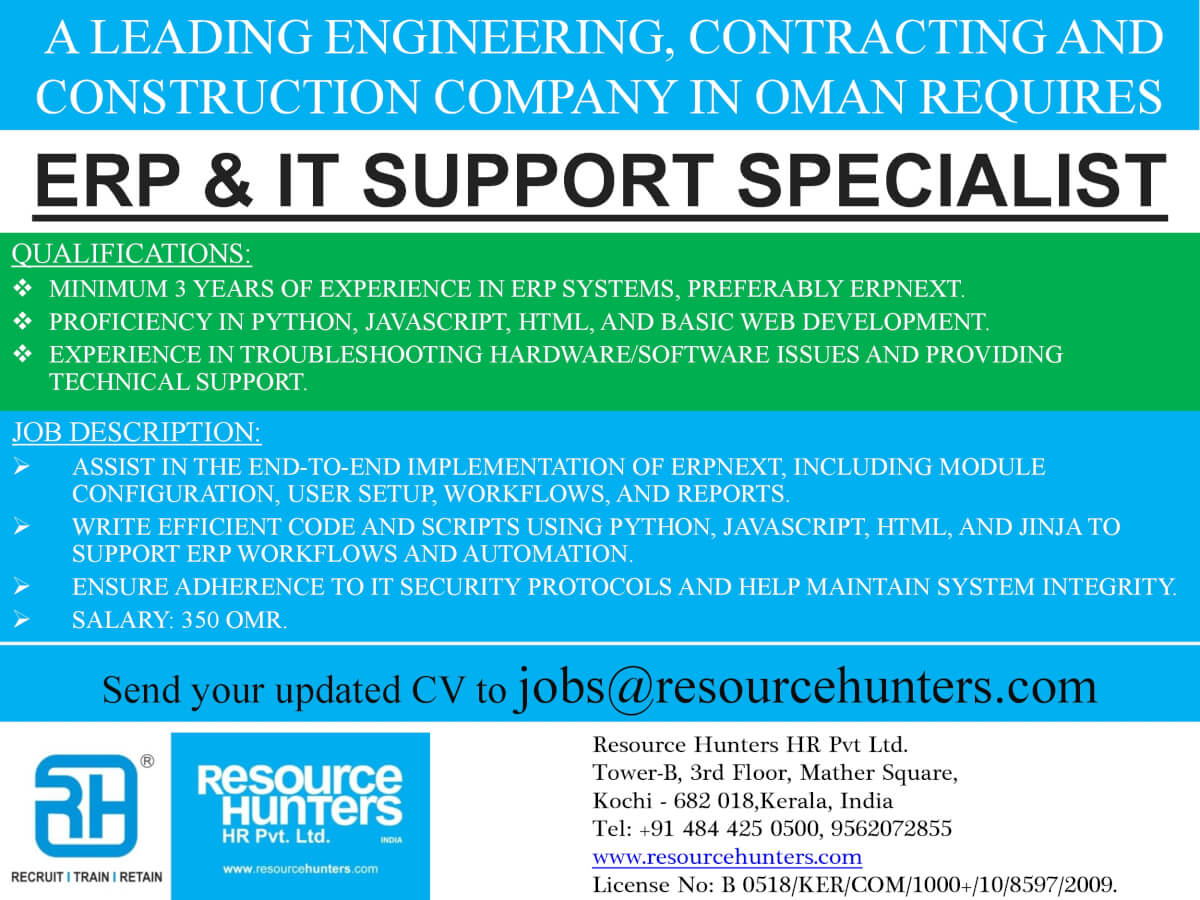ERP & IT SUPPORT SPECIALIST