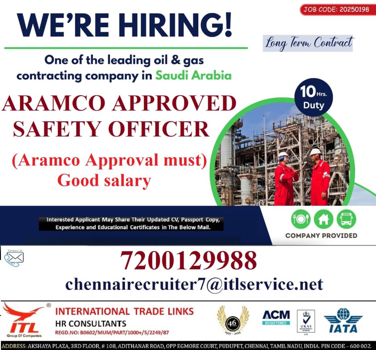 ARAMCO APPROVAL Safety Officer for SAUDI