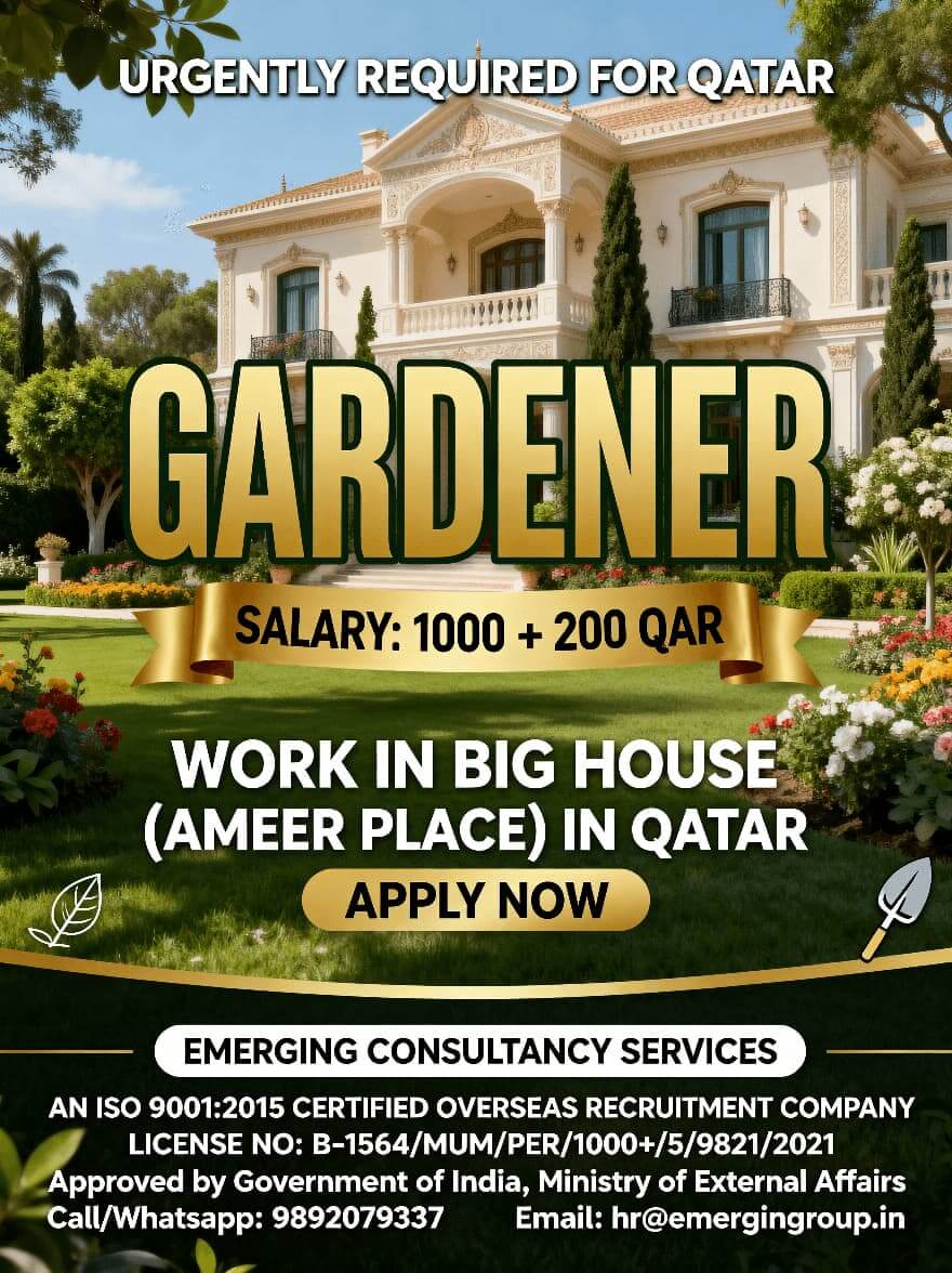 URGENTLY REQUIRED FOR QATAR URGENTLY REQUIRED FOR QATAR