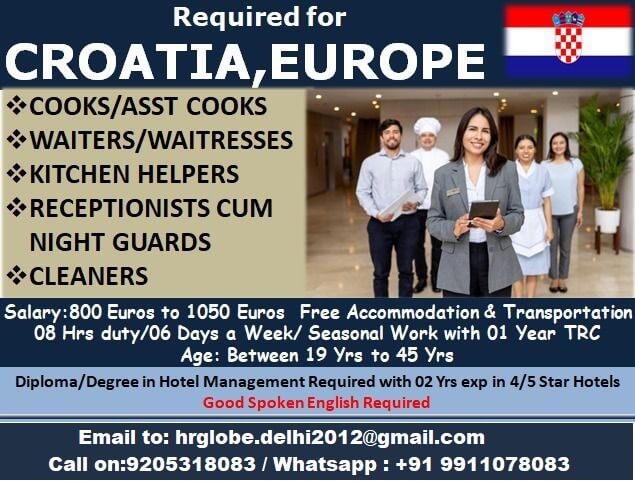 Urgently Required for Croatia,Europe Urgently Required for Croatia,Europe