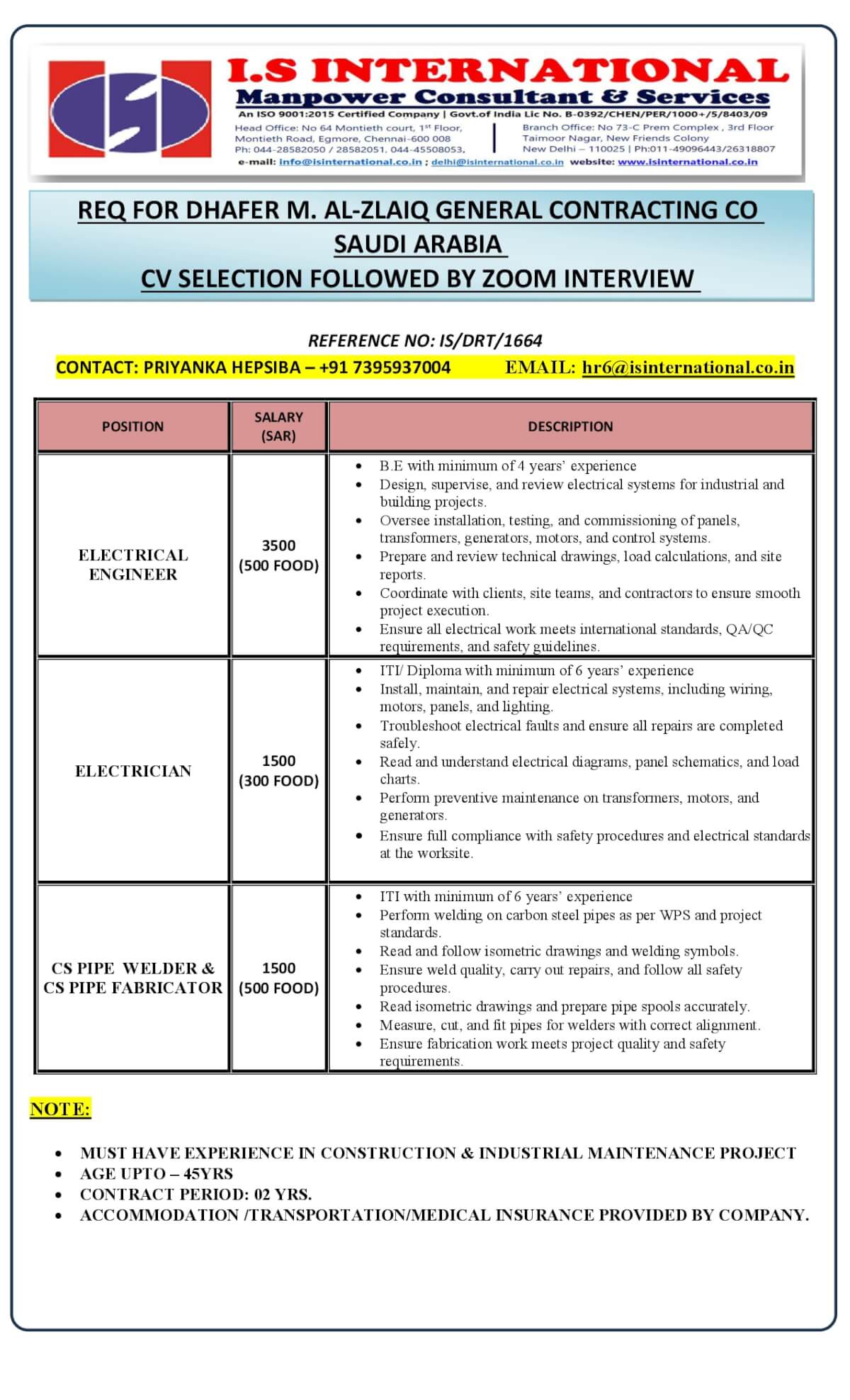 Hiring For Saudi Hiring For Saudi