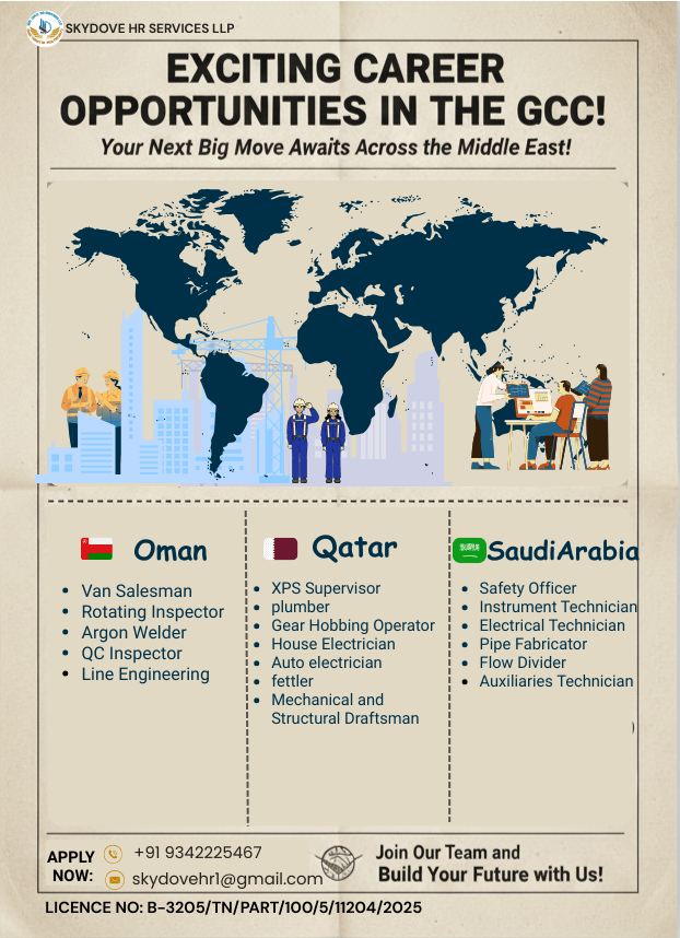 EXCITING CAREER OPPORTUNITY IN THE GCC!! EXCITING CAREER OPPORTUNITY IN THE GCC!!