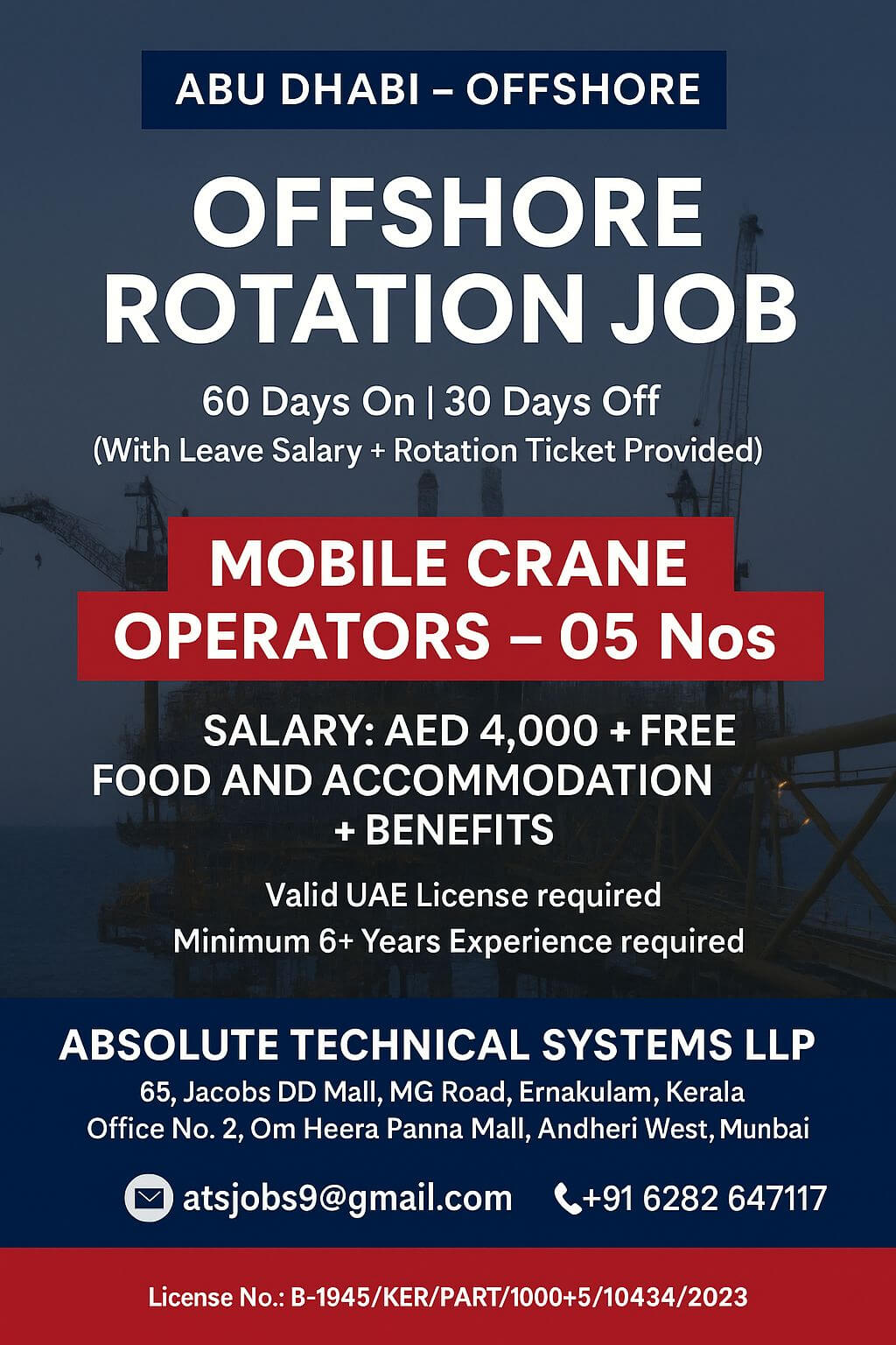 Crane Operator for Offshore Crane Operator for Offshore