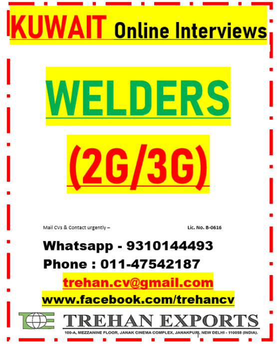 WELDERS - 2G/3G WELDERS - 2G/3G