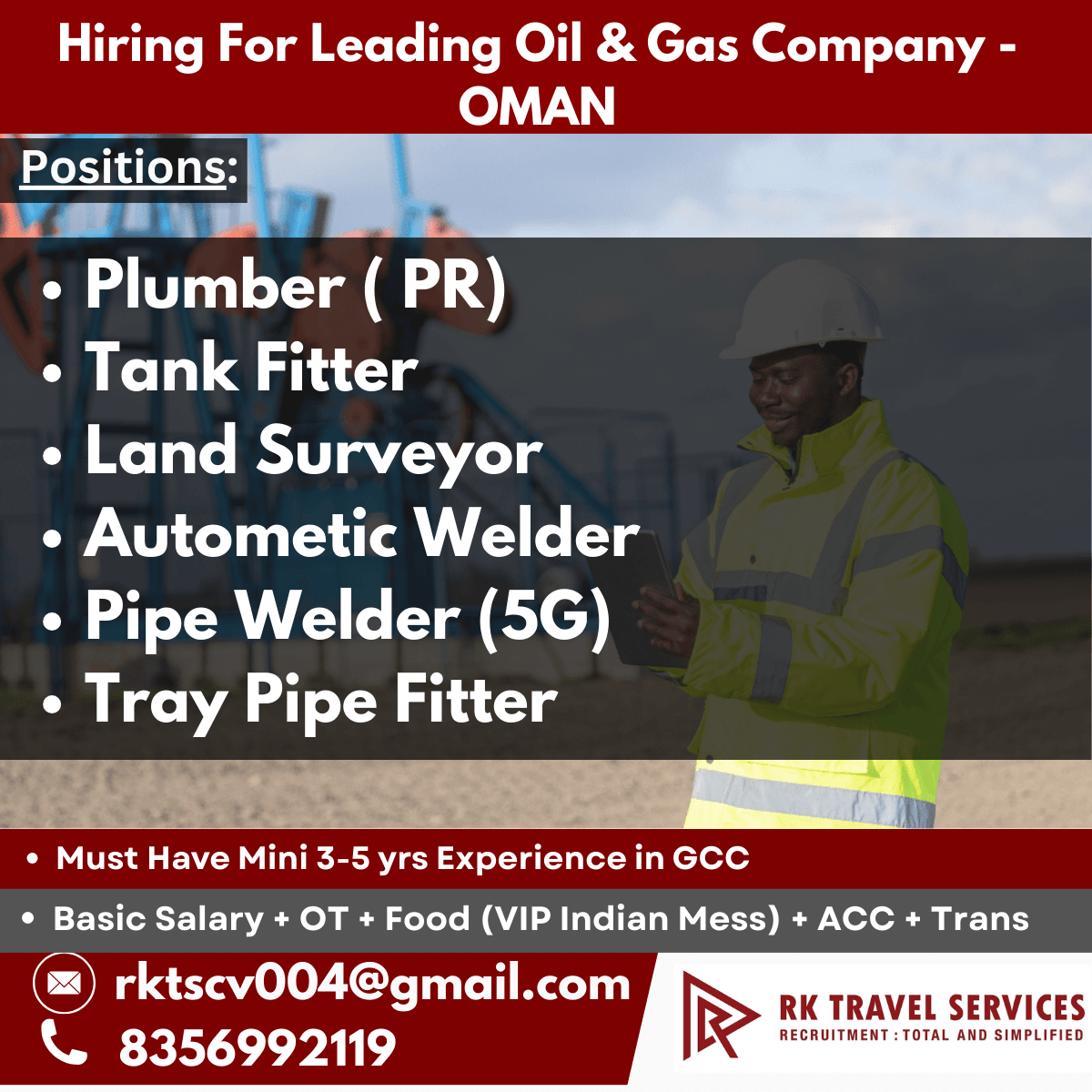 Hiring For Leading Oil & Gas Company - OMAN Hiring For Leading Oil & Gas Company - OMAN