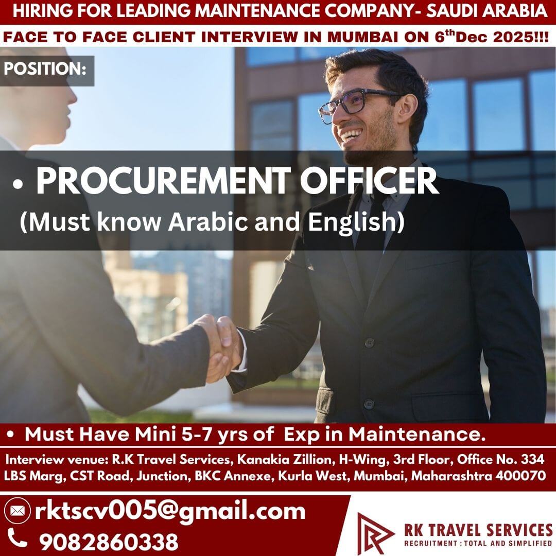 HIRING FOR LEADING MAINTENANCE COMPANY- SAUDI ARABIA HIRING FOR LEADING MAINTENANCE COMPANY- SAUDI ARABIA