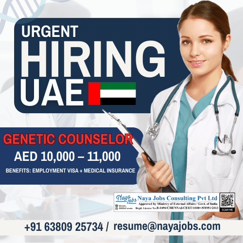Urgent hiring for Genetic Counsellor job in Uae Urgent hiring for Genetic Counsellor job in Uae