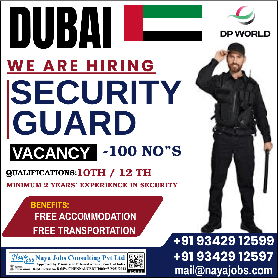 urgent Requirement for SECURITY GUARD IN DUBAI urgent Requirement for SECURITY GUARD IN DUBAI