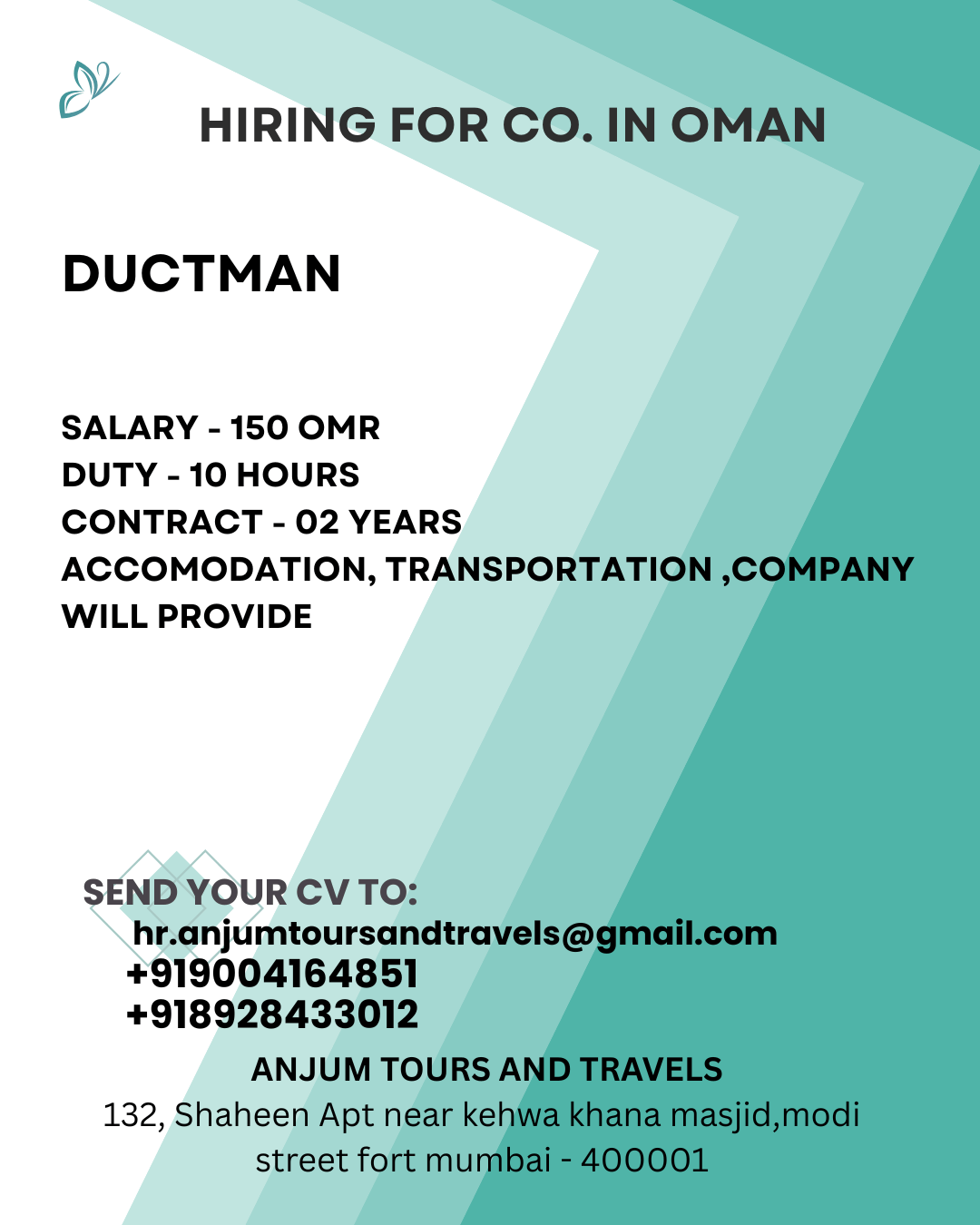 HIRING FOR OMAN HIRING FOR OMAN