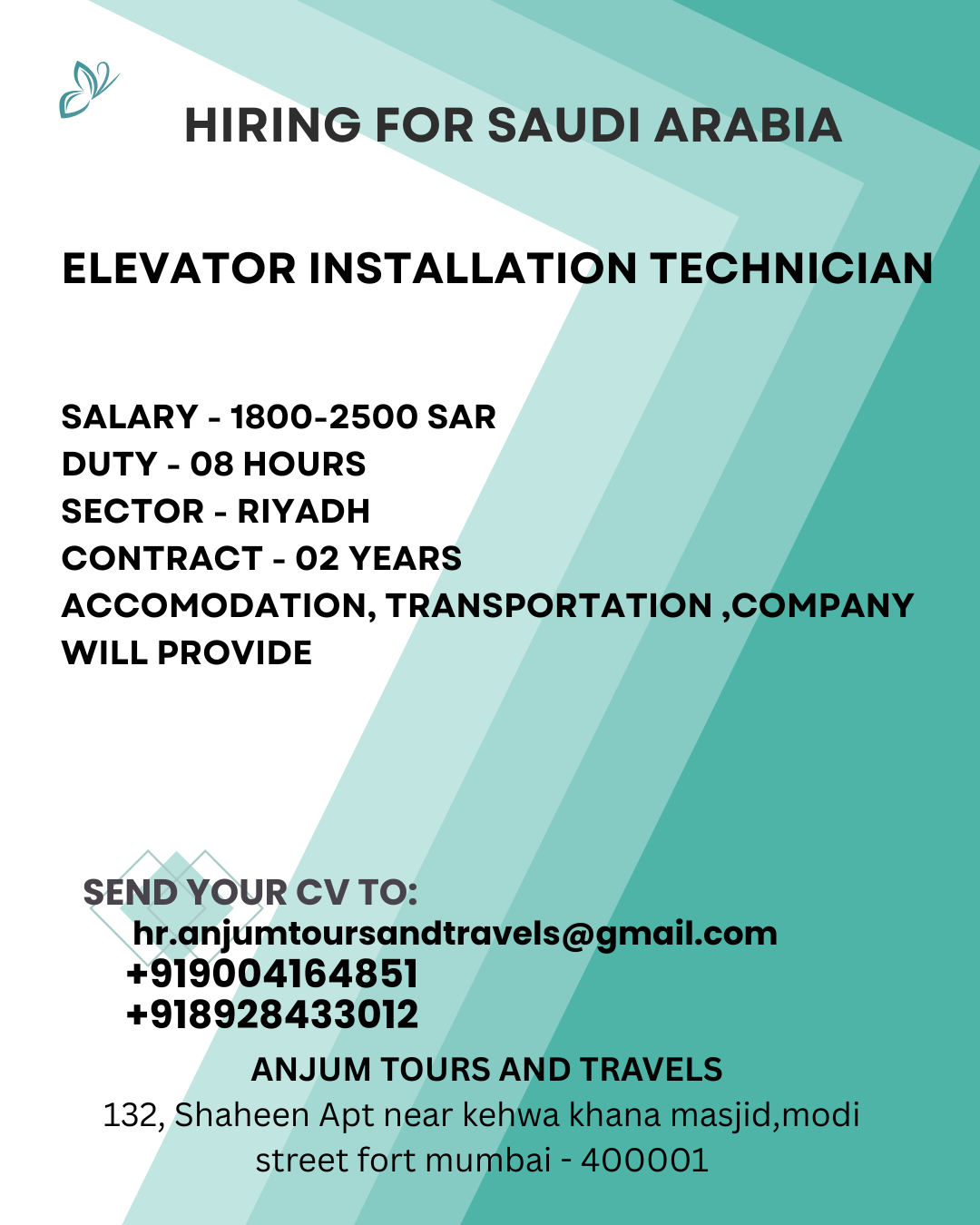 HIRING FOR SAUDI ARABIA HIRING FOR SAUDI ARABIA
