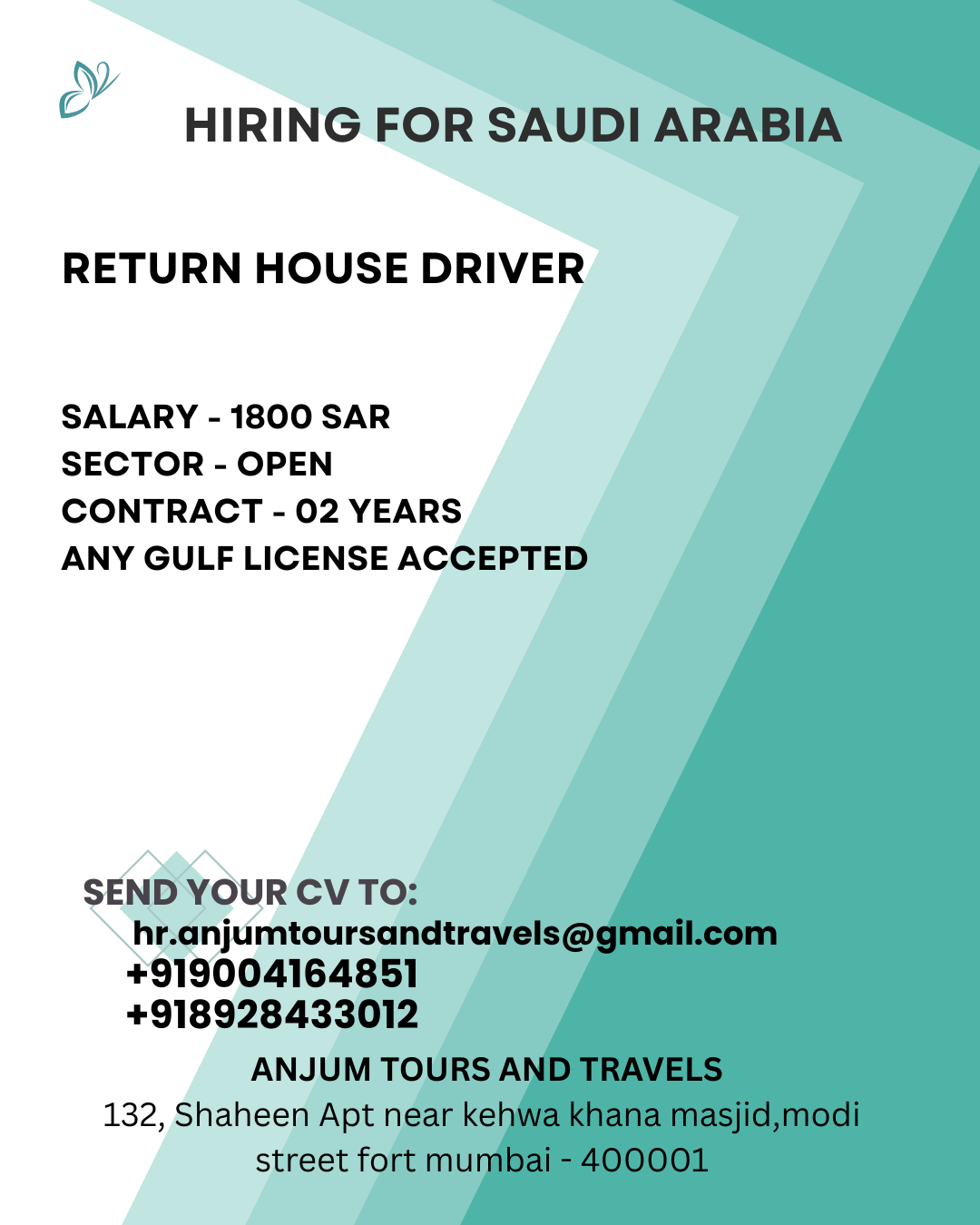 HIRING FOR SAUDI ARABIA HIRING FOR SAUDI ARABIA