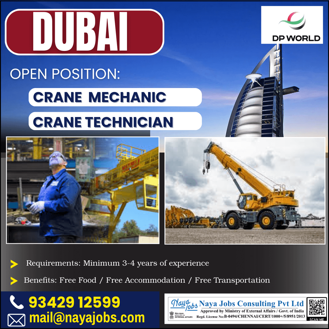 URGENT HIRING! Crane Technician / Crane Mechanic URGENT HIRING! Crane Technician / Crane Mechanic