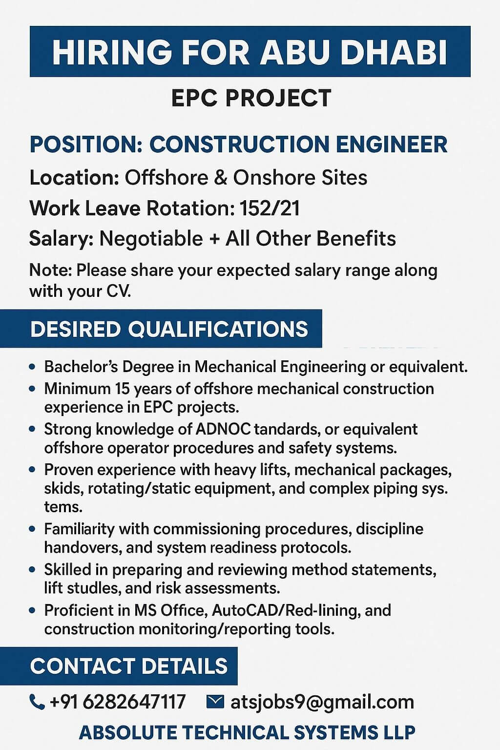 Construction Engineer Construction Engineer
