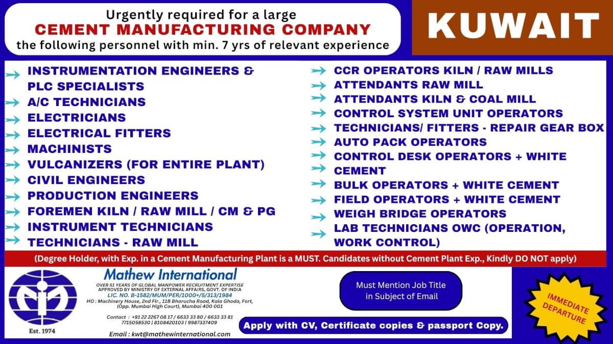 SAUDI ARABIA : URGENTLY REQUIRED FOR A REPUTED COMPANY CATERING TO OFFSHORE VESSELS PERSONNEL WITH MIN. 3 YEARS EXP. WORKING ON BOARD VARIOUS VESSELS SAUDI ARABIA : URGENTLY REQUIRED FOR A REPUTED COMPANY CATERING TO OFFSHORE VESSELS PERSONNEL WITH MIN. 3 YEARS EXP. WORKING ON BOARD VARIOUS VESSELS