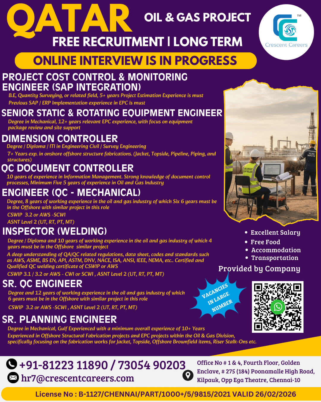 FREE RECRUITMENT FOR QATAR COUNTRY FREE RECRUITMENT FOR QATAR COUNTRY