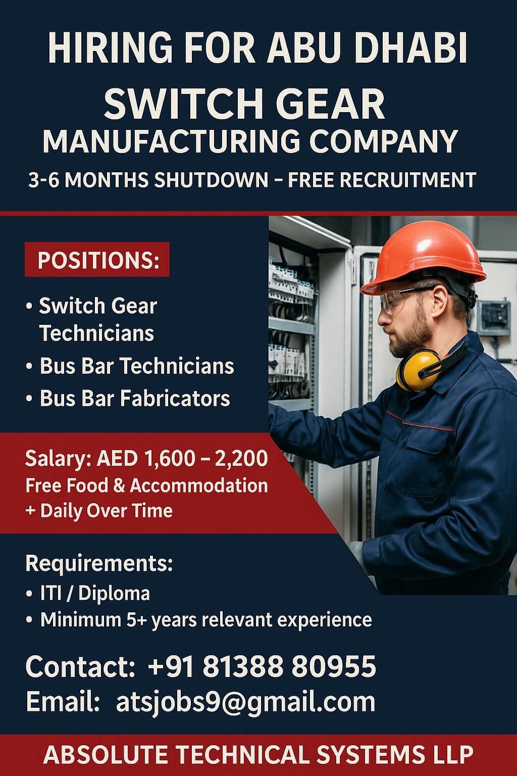 Swtch Gear Technicians, Busbar Technicians Swtch Gear Technicians, Busbar Technicians