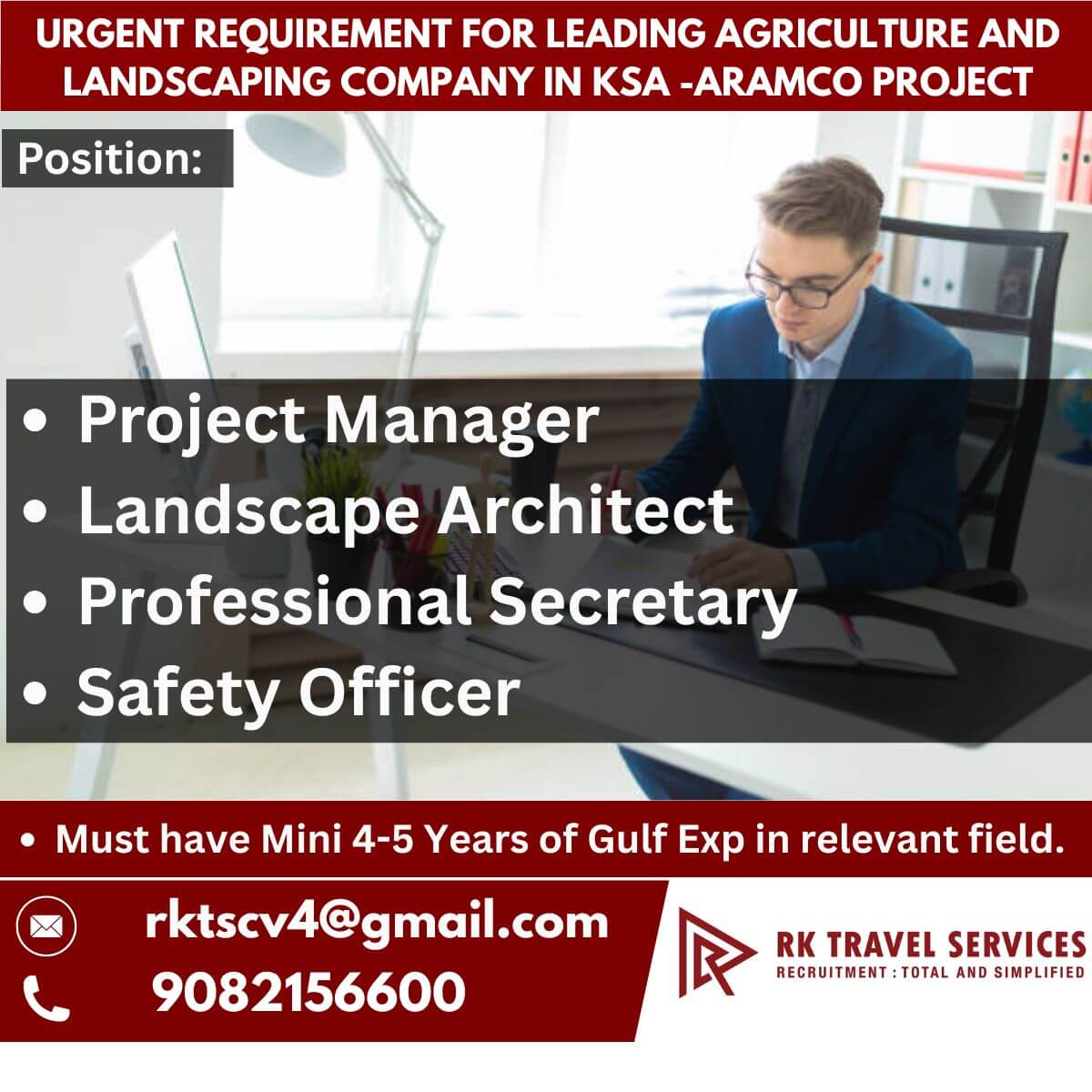 Urgent Requirement for leading Agriculture And LandScaping Company in KSA -Aramco project Urgent Requirement for leading Agriculture And LandScaping Company in KSA -Aramco project