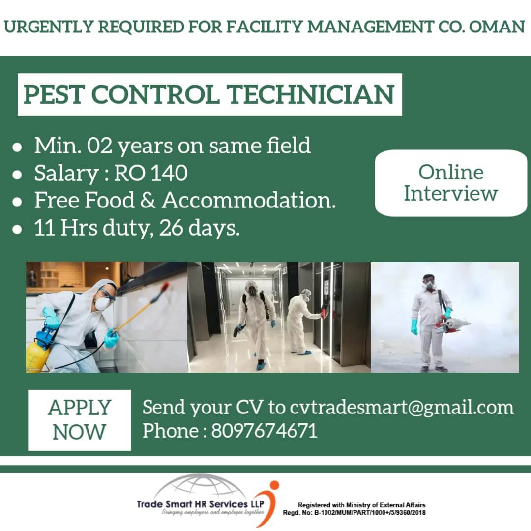 PEST CONTROL TECHNICIAN PEST CONTROL TECHNICIAN