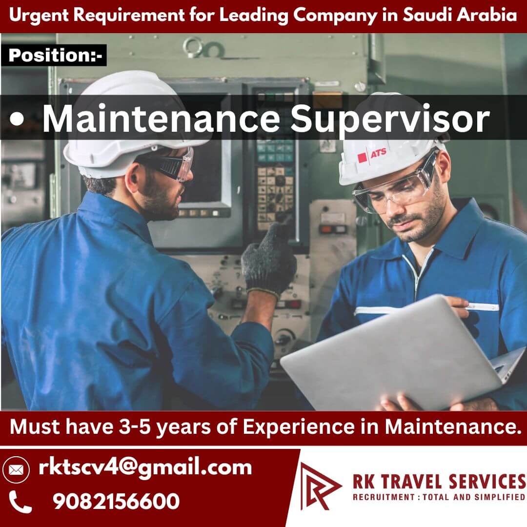 Urgent Requirement for Leading Company in Saudi Arabia