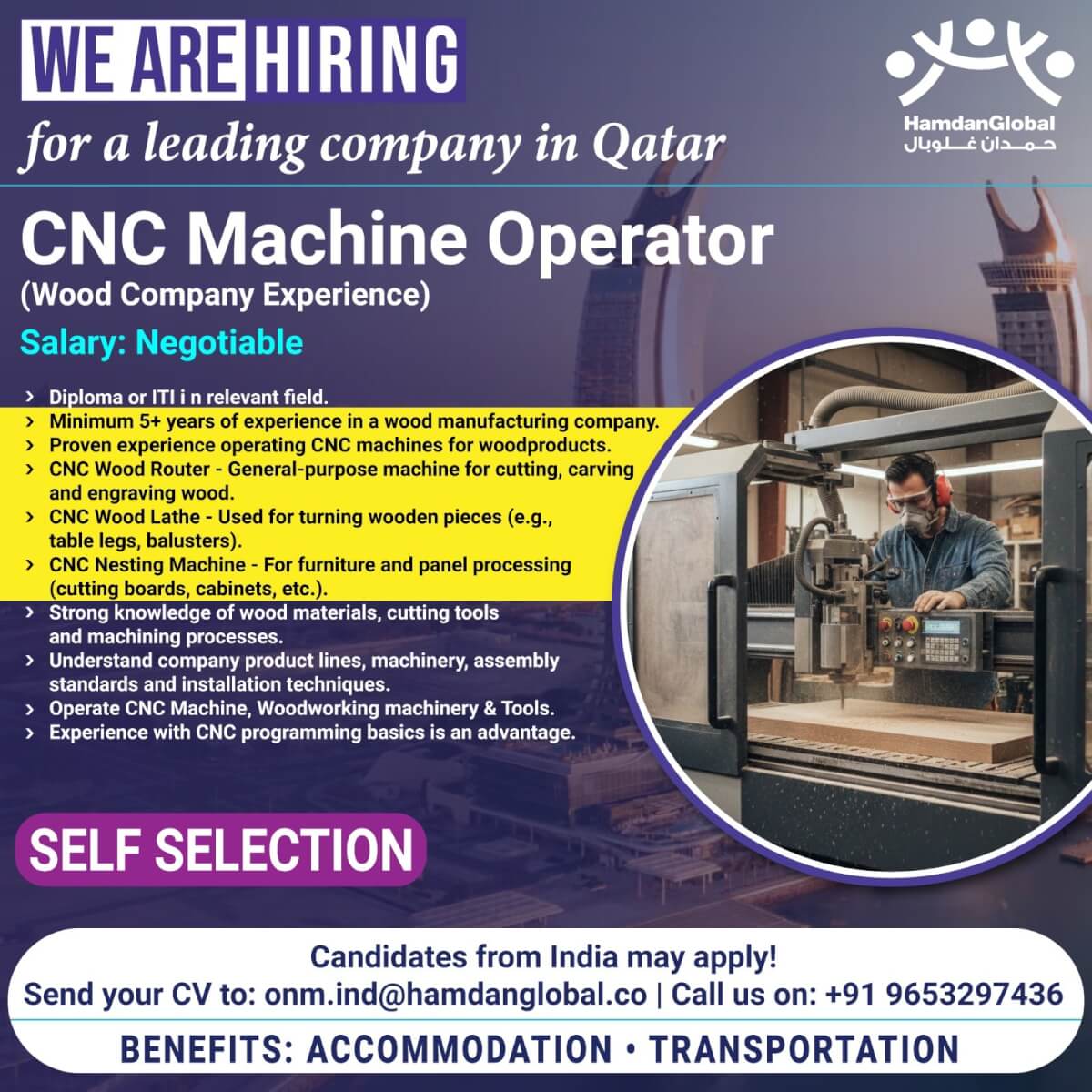 We are hiring for Leading Company in Qatar We are hiring for Leading Company in Qatar