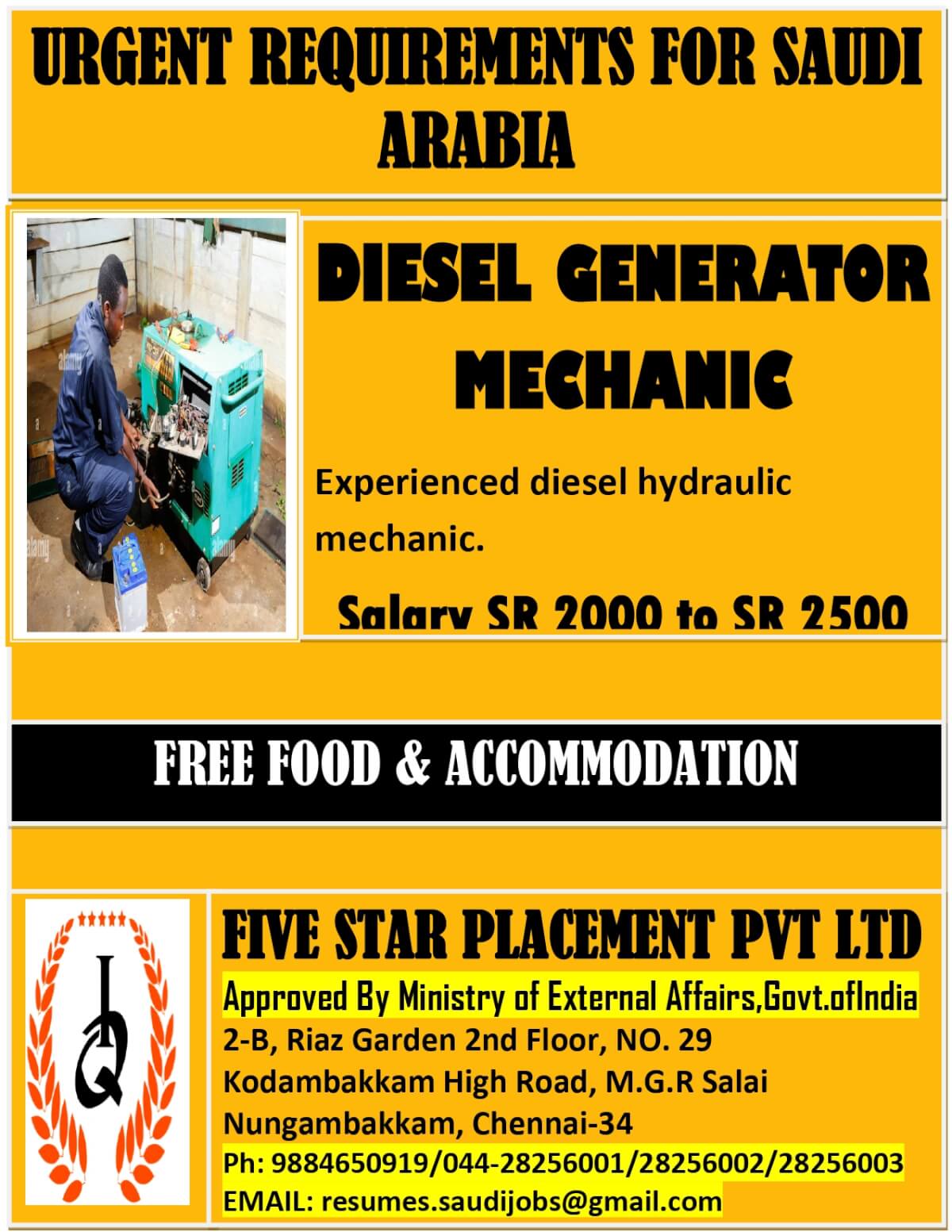 URGENT REQUIREMENT FOR SAUDI ARABIA URGENT REQUIREMENT FOR SAUDI ARABIA