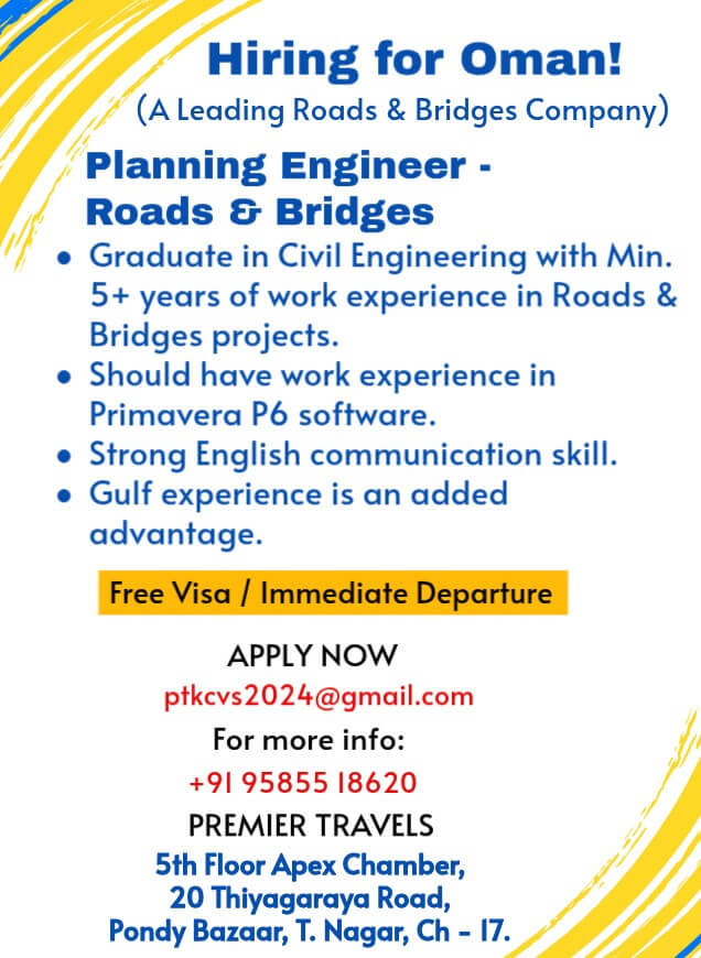 Hiring for Oman country!