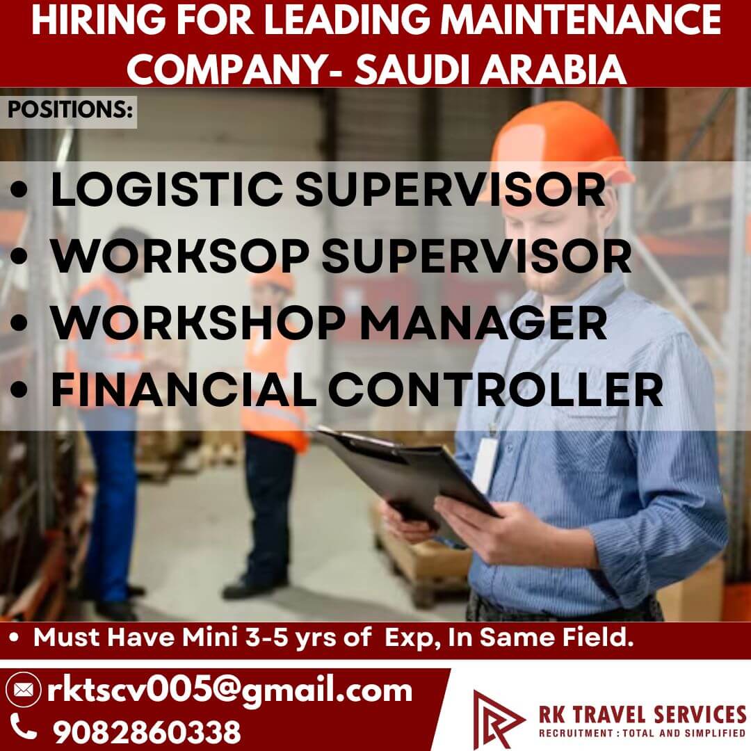 HIRING FOR LEADING MAINTENANCE COMPANY- SAUDI ARABIA HIRING FOR LEADING MAINTENANCE COMPANY- SAUDI ARABIA