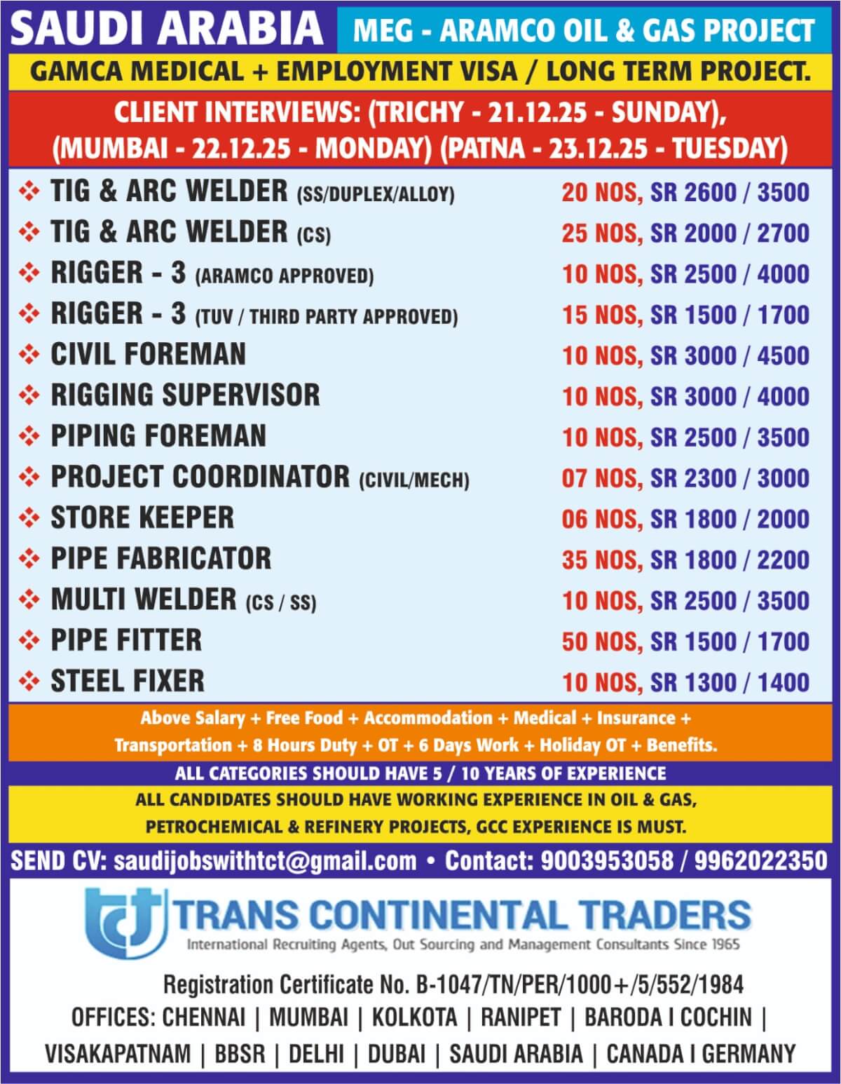 MIDDLE EAST GROUP HIRING YOU-ARAMCO PROJECT
