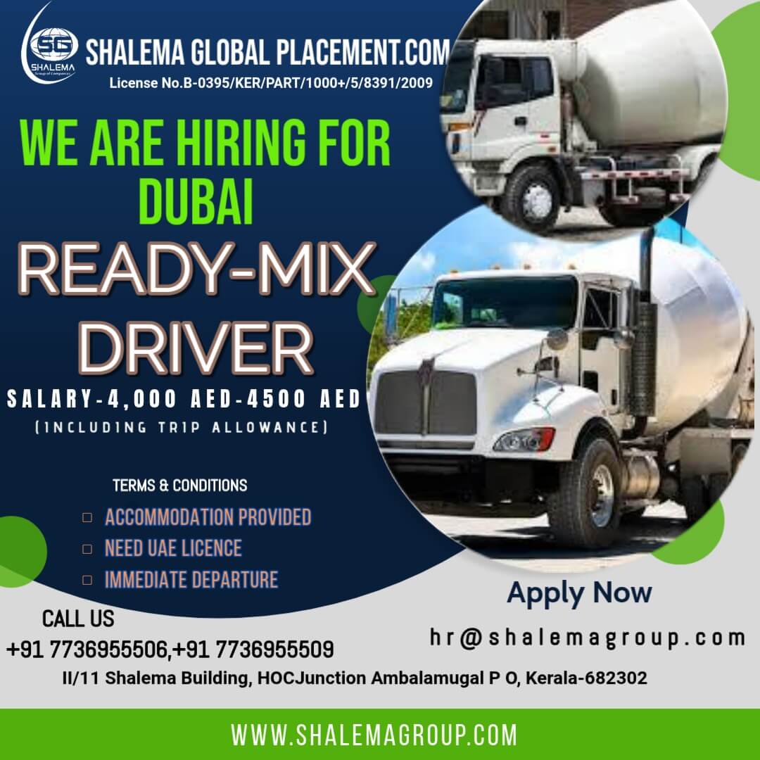 READYMIX DRIVER VACANCY READYMIX DRIVER VACANCY