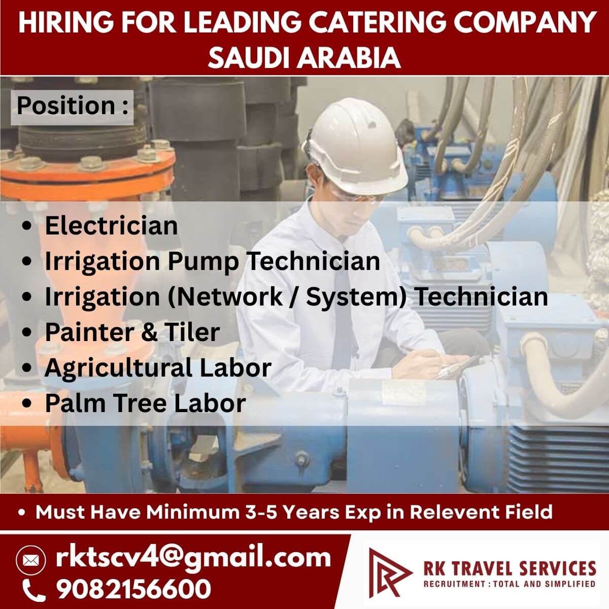 Hiring for leading catering company Saudi Arabia Hiring for leading catering company Saudi Arabia
