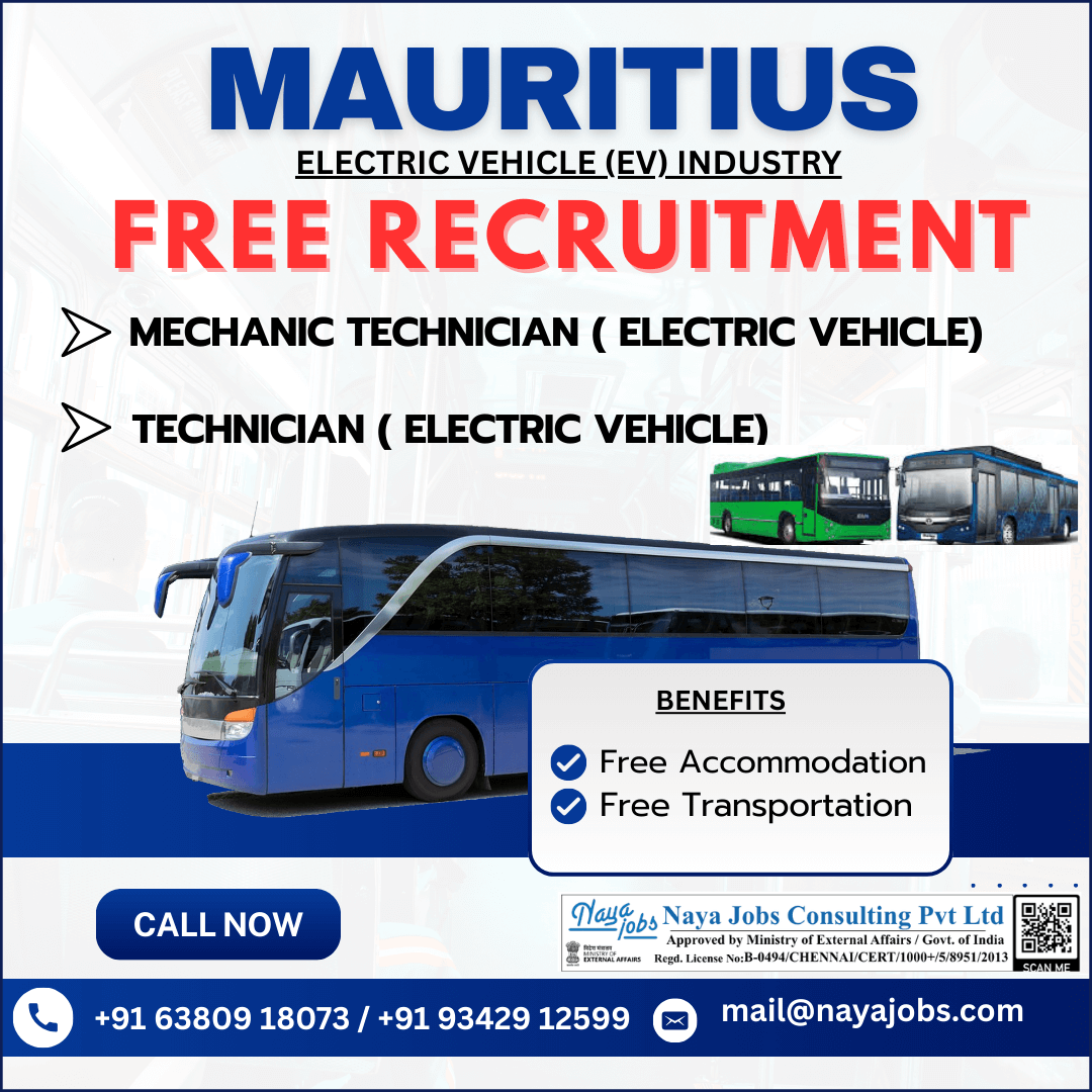 URGENT RECRUITMENT – EV BUS MECHANIC / EV BUS TECHNICIAN URGENT RECRUITMENT – EV BUS MECHANIC / EV BUS TECHNICIAN