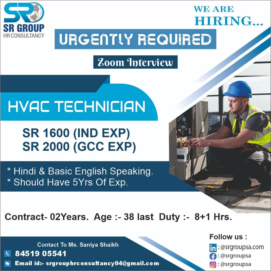 URGENT REQUIRED FOR SAUDI ARABIA.