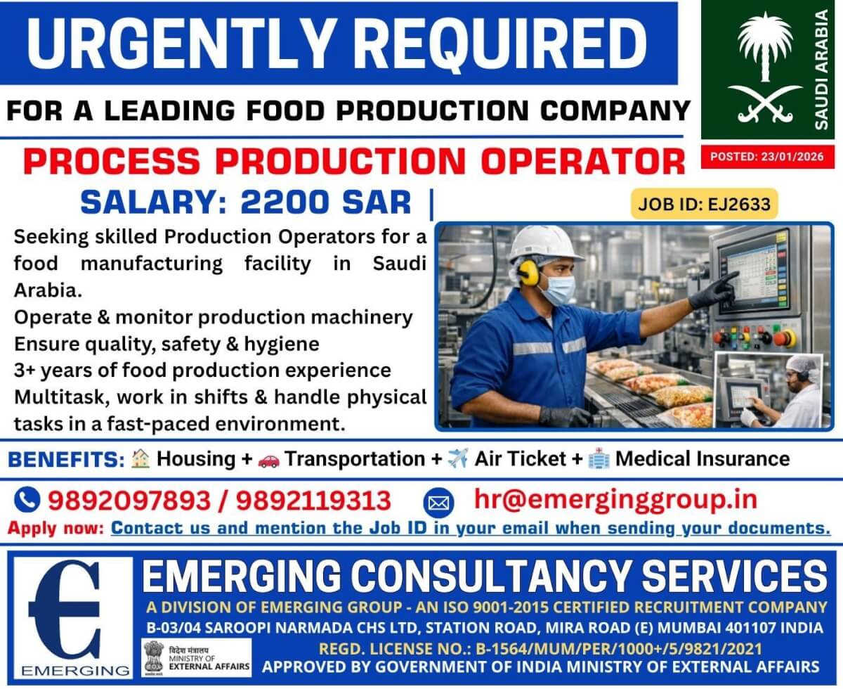 PROCESS PRODUCTION OPERATOR