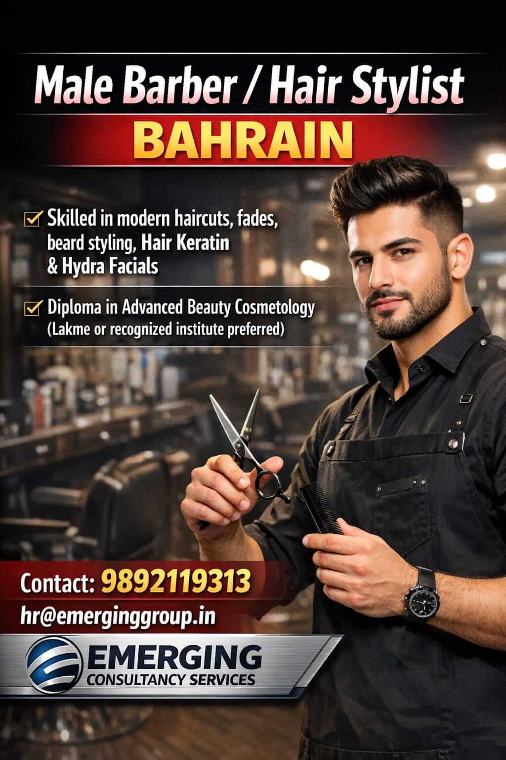 Male Barber / Hair Stylist BAHRAIN