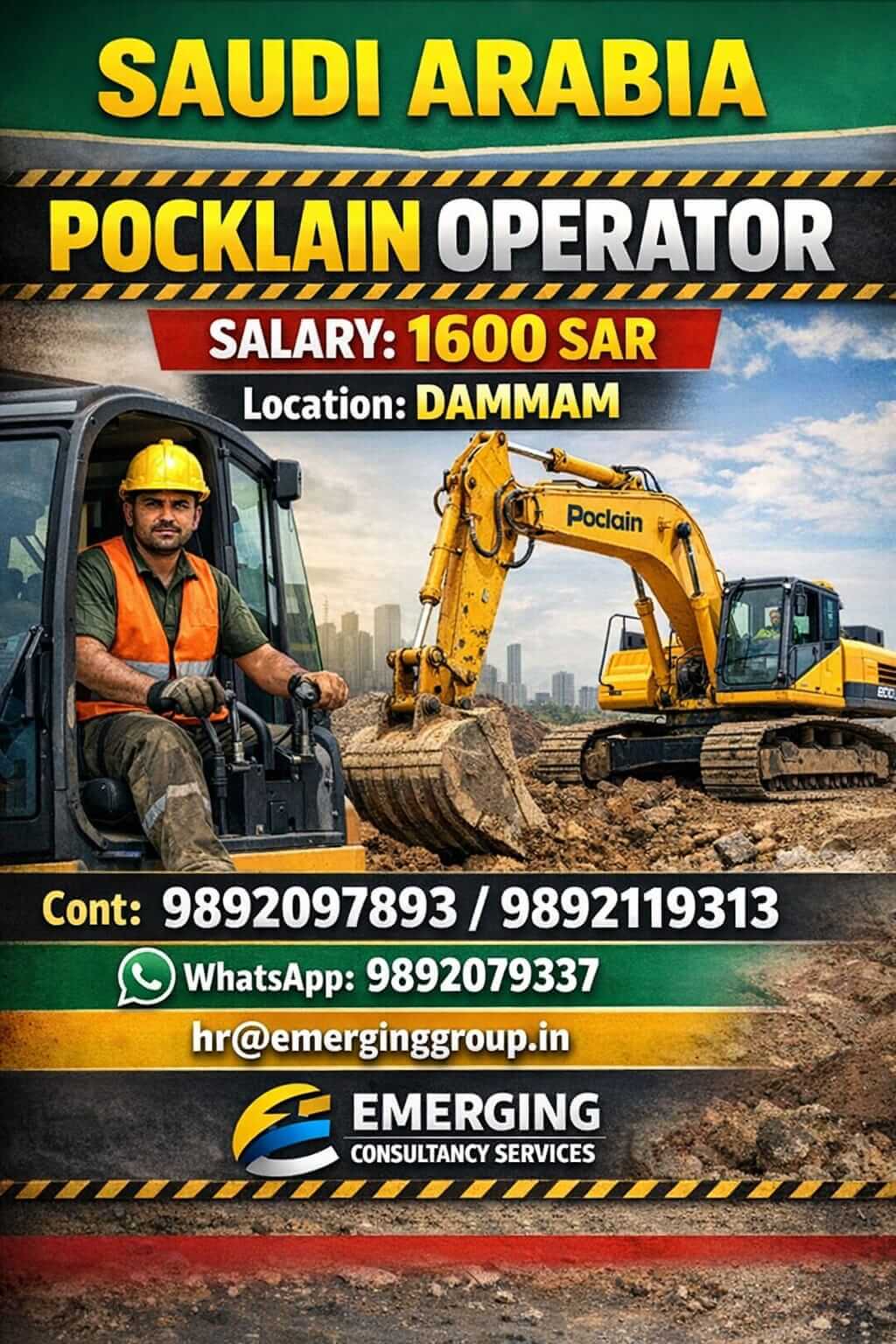 URGENTRLY REQUIRED FOR SAUDI ARABIA