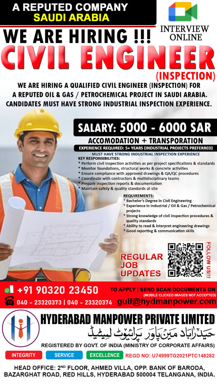 Hiring for Saudi Arabia
