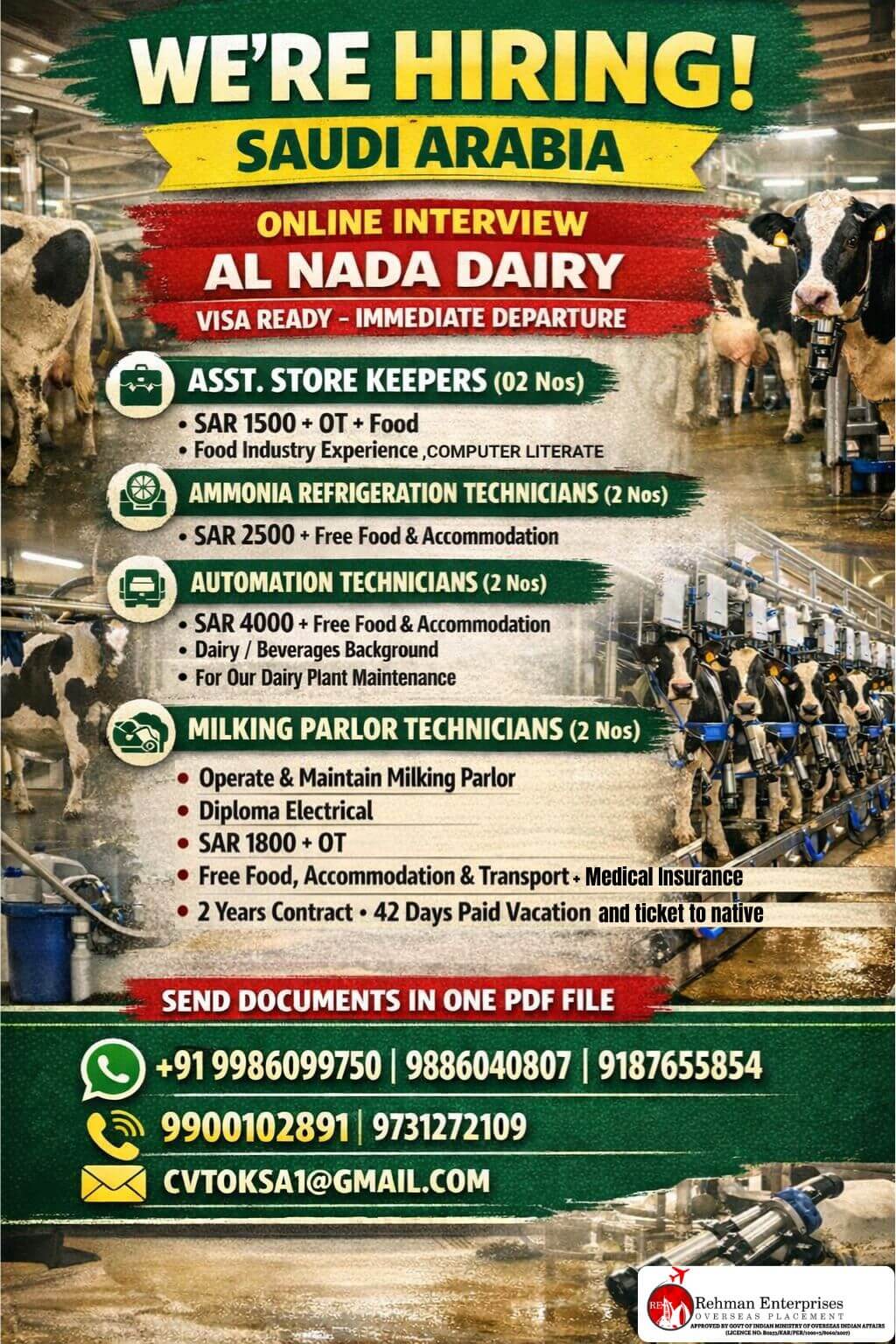 HIRING FOR SAUDI ARABIA-ONLINE INTERVIEW