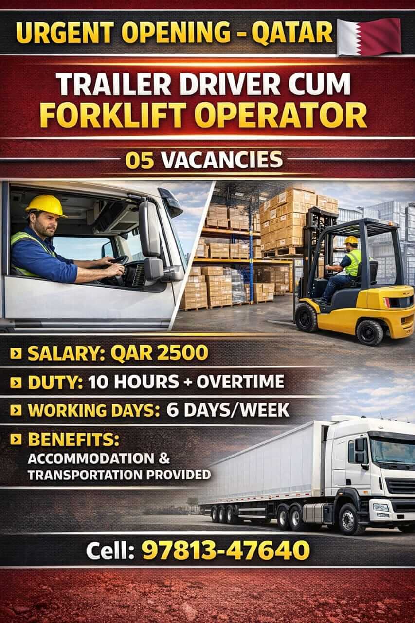 Qatar forklift operator Qatar forklift operator
