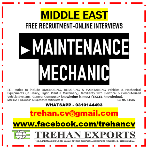 MAINTENANCE MECHANIC