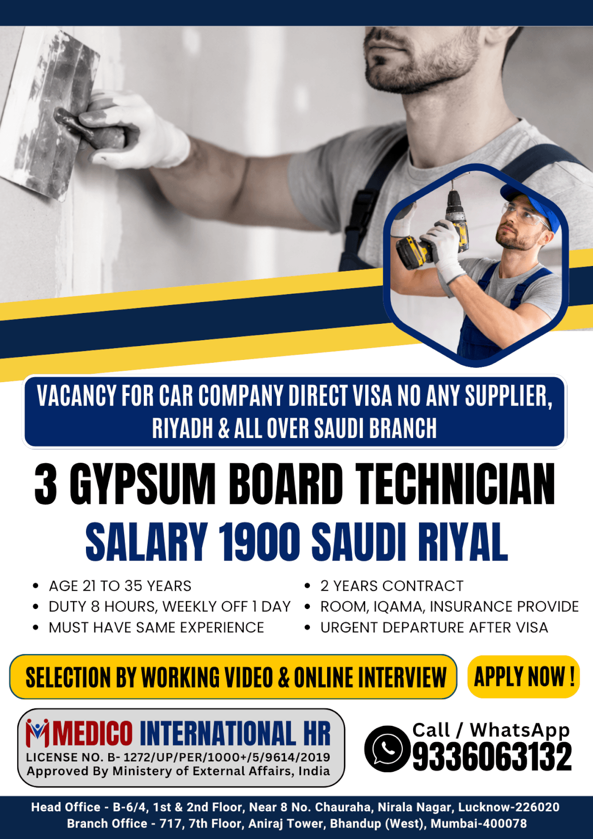 3 Gypsum Board Technician