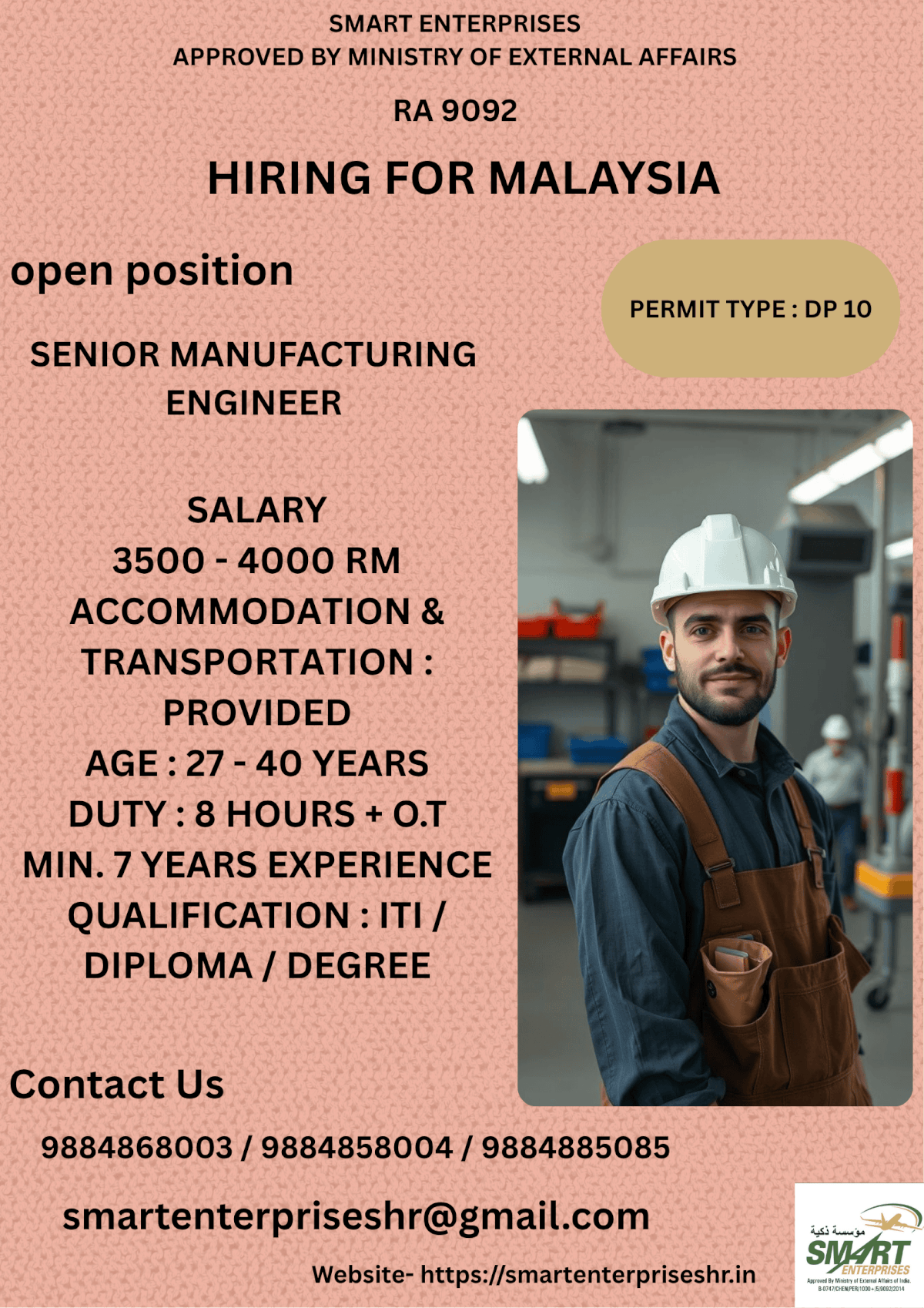 URGENT REQUIREMENT FOR MALAYSIA